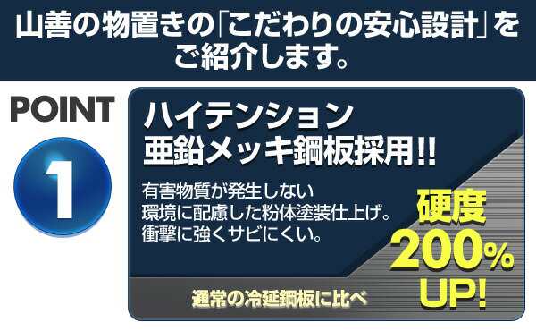 物置 屋外 おしゃれ 大型 (幅90奥行45高さ154) HSSB-0915(NV) オールネイビー スチール収納庫 スチール物置 物置き 大容量 山善  YAMAの通販はau PAY マーケット - くらしのeショップ