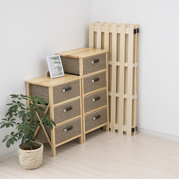 すのこベッド 4つ折り シングル KM4-PS(NA) すのこマット すのこ