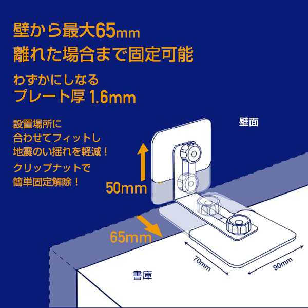 ティープレート 地震対策 転倒防止補助器具 (2個入り) TP-7090