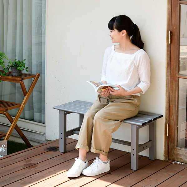 アルミ縁台(幅90)  ABT-90  えん台 ガーデンチェア ガーデンベンチ   山善 YAMAZEN ガーデンマスター 【送料無料】の通販は