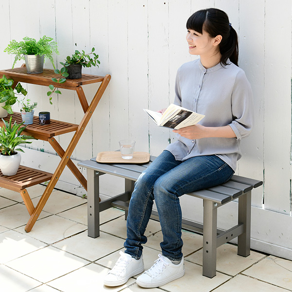 アルミ縁台(幅90)  ABT-90  えん台 ガーデンチェア ガーデンベンチ   山善 YAMAZEN ガーデンマスター 【送料無料】の通販は