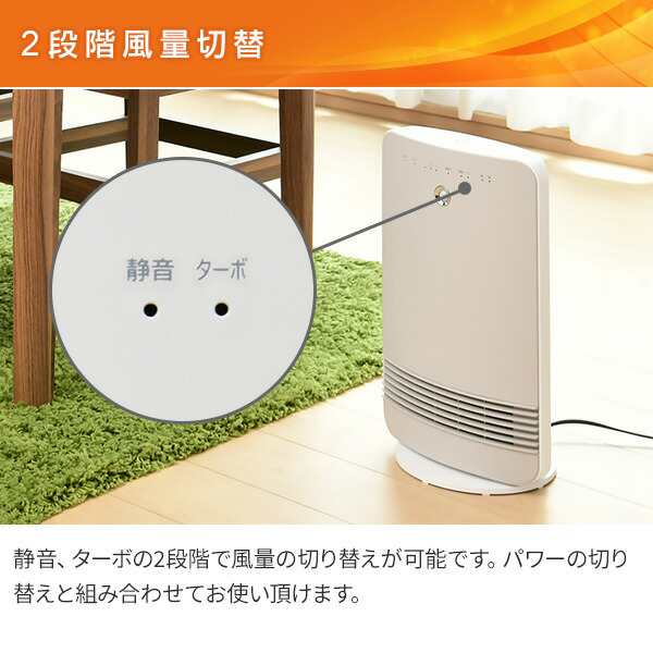 セラミックヒーター【2023新登場・155°自動首振り・ECO節電モード】セラミ