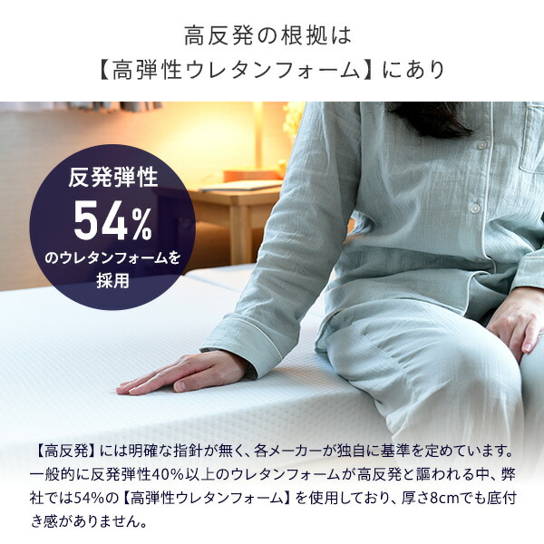 マットレス 高反発 高弾性 三つ折り  幅80 奥行180 厚さ8cm  セミシングル 敷き布団 抗菌 防臭 コンパクト 収納ラクラク ベッドマットレス セミシングルマットレス 折りたたみ マットレス 洗えるカバー   山善 YAMAZEN   【送料無料】_7