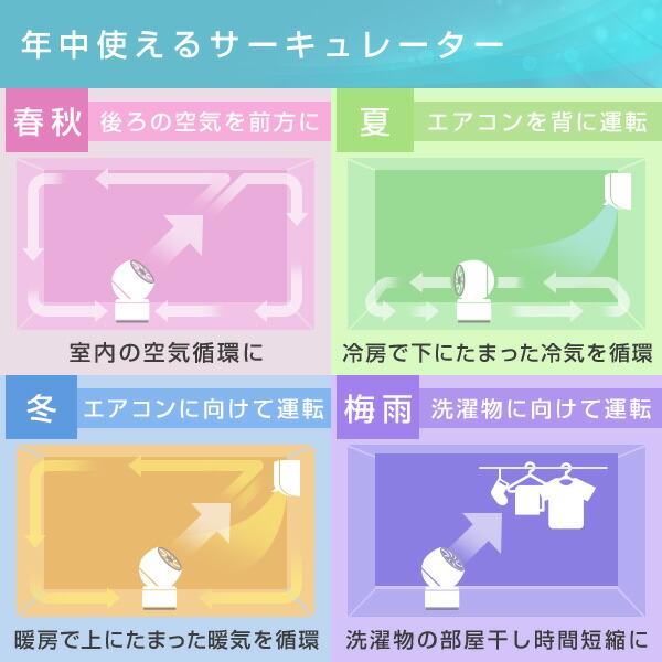 サーキュレーター 45畳 大風量 上下左右自動首振り 上向き90度 風量3段階 室温表示 リモコン YAR-W305(W) エアーサーキュレーター 大型 上下左右首ふり 羽根径30cm 扇風機 換気 山善 YAMAZEN 【送料無料】