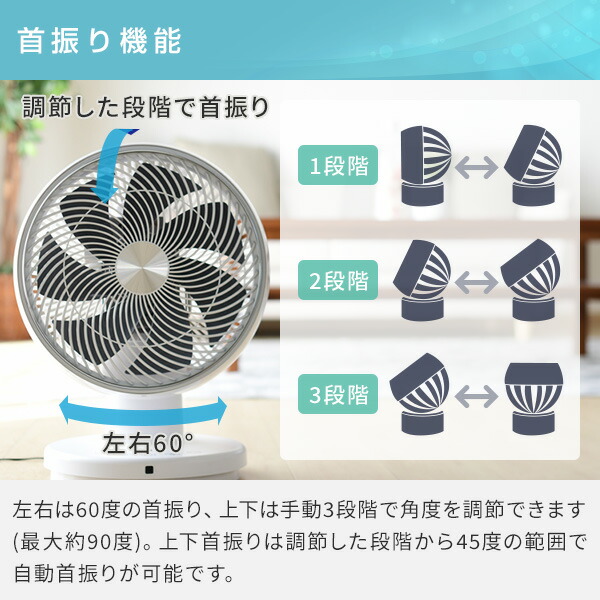 サーキュレーター 45畳 大風量 上下左右自動首振り 上向き90度 風量3段階 室温表示 リモコン YAR-W305(W) エアーサーキュレーター 大型 上下左右首ふり 羽根径30cm 扇風機 換気 山善 YAMAZEN 【送料無料】