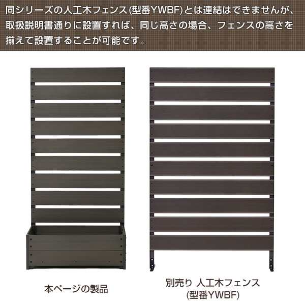 フェンス 目隠し 人工木 プランター付き (幅72 高さ150cm) YPF-1570 ブラウン/ナチュラル 人工木プランターフェンス ラティス付きプランの通販はau  PAY マーケット くらしのeショップ au PAY マーケット－通販サイト