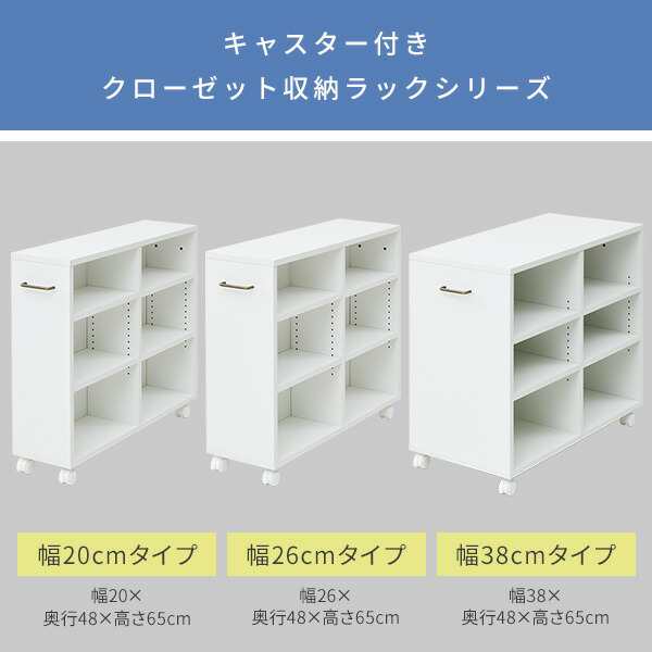 2個組 収納ラック キャスター付き 幅20 奥行き78 高さ65 cm ECSR-7520R