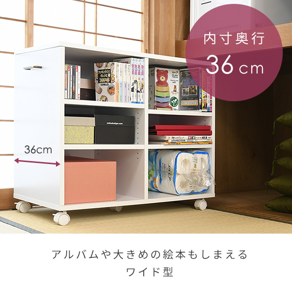 2個組 収納ラック キャスター付き 幅38 奥行き78 高さ65 cm ECSR-7538