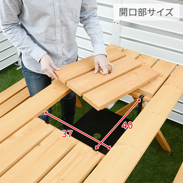 ガーデン テーブル セット 3点セット BBQ仕様 PTS-1207BS バーベキュー
