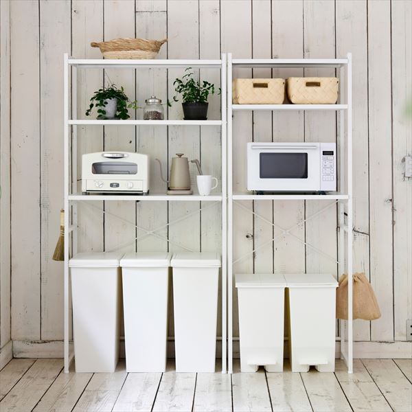 レンジ台 ゴミ箱 収納 レンジボード 幅65 奥行41.5 高さ170 cm ゴミ箱