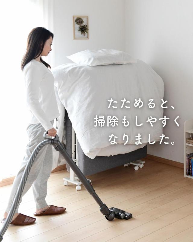 ソファーベッド 折りたたみベッド シングル リクライニング ソファベッド 白 マットレス付き 収納 折り畳みベッド 折りたたみベット シングルベッド 折りたたみ 折り畳み コンパクト 簡易ベッド 新生活 おしゃれ 山善 YAMAZEN 【送料無料】_8