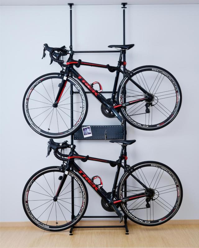 突っ張り 自転車 スタンド ラック 幅62.5 奥行43.5 高さ202-262cm 自転車ラック 自転車スタンド ディスプレイスタンド 駐輪スタンド サイクルスタンド サイクルラック ス 山善 YAMAZEN 【送料無料】_1