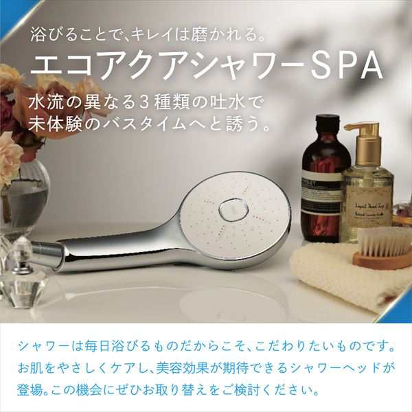 エコアクアシャワーSPA シャワーヘッド BF-SM6 シルバー シャワー