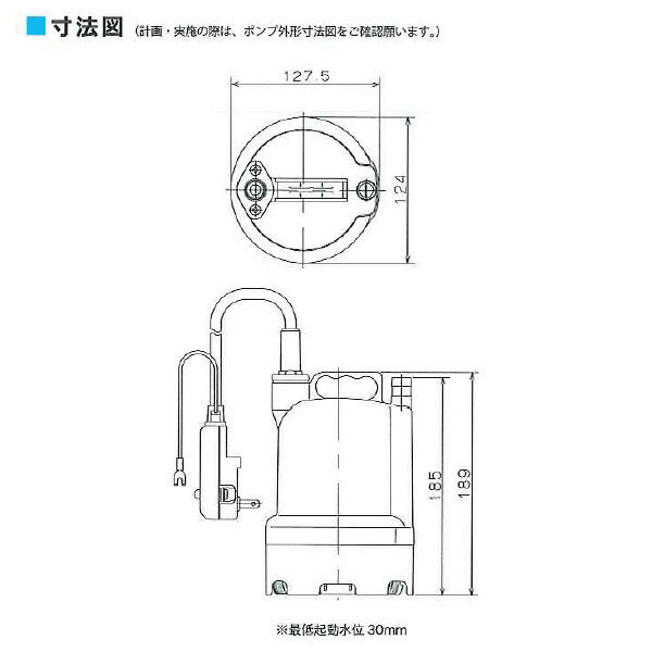 ファミリーポンプ 水中ポンプ 口径15mm 50/60Hz共用 コンパクトサイズ  SL-40  節約 省エネ 小型 軽量 24時間連続運転   TERADA 寺田ポンプ   【送料無料】の通販は