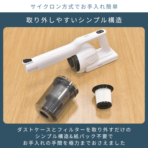 充電式 掃除機 コードレス サイクロン スティッククリーナー 軽量 LED