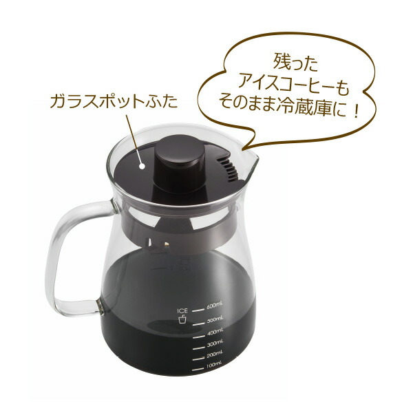 コーヒーメーカー ドリップ アイスコーヒー ホットコーヒー HOT＆ICEハンドドリップコーヒーメーカー 650ml 保温機能 蒸らし機能 K-CM10-PA/-AW 電動 5杯 フタつき サーバー 粉 ガラスポット おしゃれ レトロ調 トフィー Toffy 【送料無料】_11