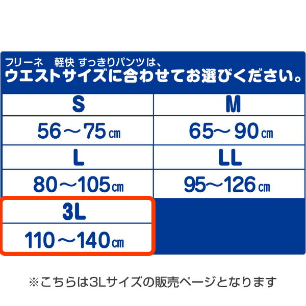 日本製 フリーネ 大人用紙おむつ パンツタイプ 軽快パンツ (排尿約3回分) 3L 14枚入×6パック(84枚)  FKC-225  おむつ オムツ 紙おむつ 紙オムツ 大人用 男女兼用 紙パンツ 消臭 まとめ買い ケース販売   第一衛材   【送料無料】の通販は abmoghatari.ir