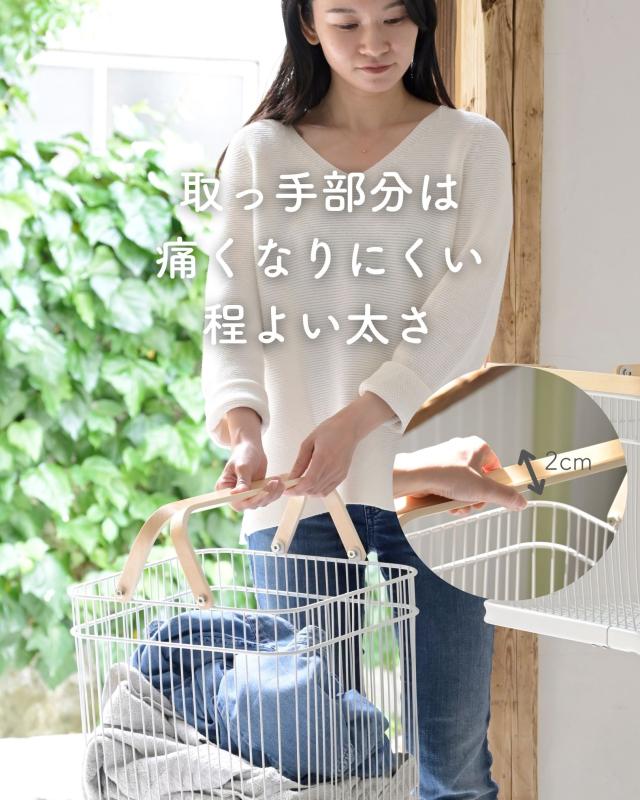 ランドリーバスケット 2段 キャスター付き 幅35 奥行37 高さ98.5cm ランドリーワゴン ランドリーラック 洗濯カゴ 洗濯かご 脱衣かご 洗濯物入れ スリム ランドリー収納 洗面所 脱衣所 ランドリー 大容量 角型 おしゃれ 山善 YAMAZEN 【送料無料】_10