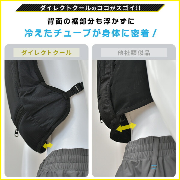 水冷服 水冷ベスト 2026年モデル ダイレクトクール ProPlus プロプラス フリーサイズ ウェア+5000mAhバッテリー付き ブラック DC-Y2 アイスベスト クーラーベスト 冷却ベスト 水冷ベスト 山善 YAMAZEN 【送料無料】