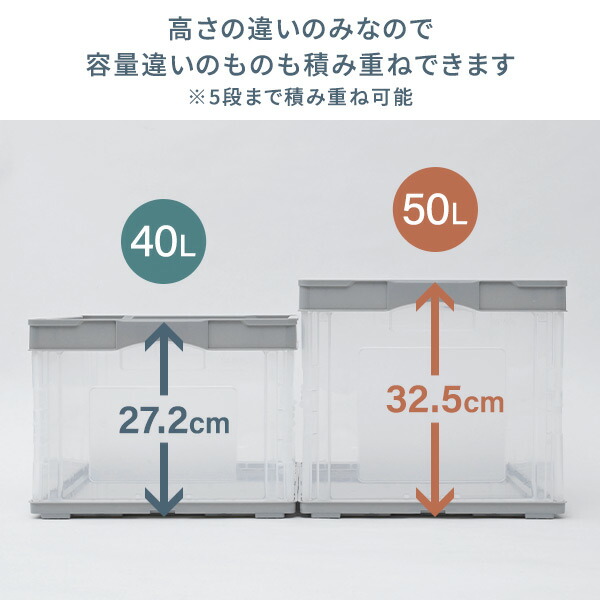 折りたたみコンテナ 50L 収納ボックス オリコン コンテナボックス 折り