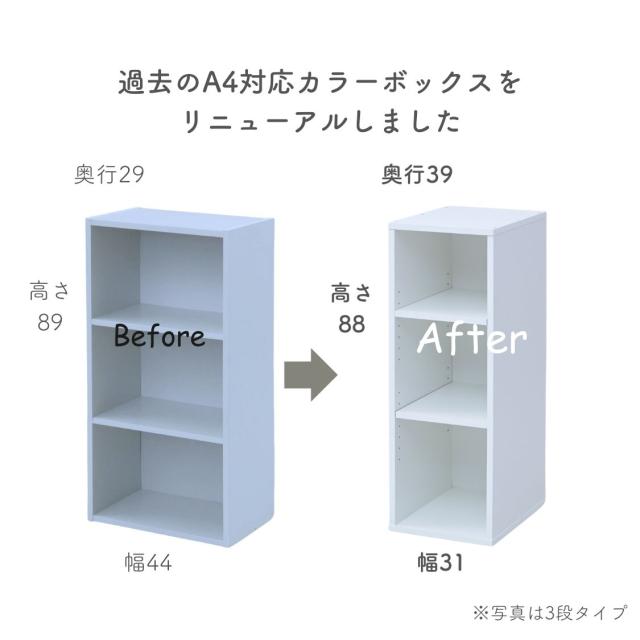 棚が動かせる ファイルラック 奥深 3段 積み重ね可能 耐荷重1段10kg 幅
