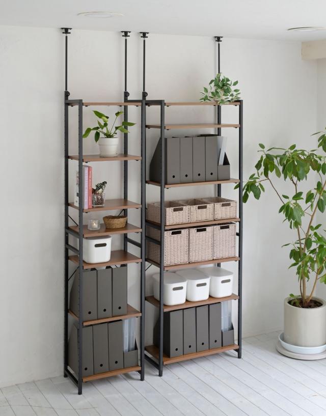 突っ張り フリーラック本棚 壁面収納 RSFT-657(AIV/SWH) 突っ張り