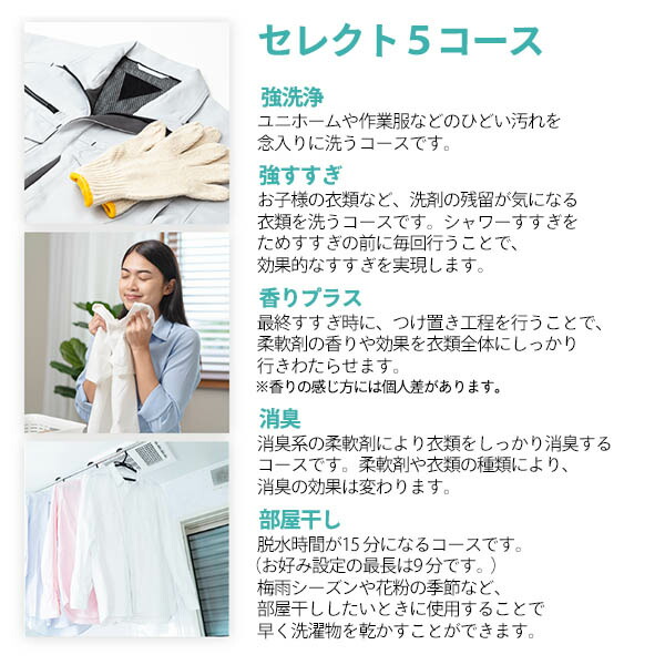 洗濯機 一人暮らし 7kg 小型 全自動洗濯機 縦型洗濯機 脱水 8コース搭載 コンパクト ボディ幅 50cm 大容量 HW-K70J 部屋干し キレイ きれい 洗濯器 静音 省エネ 一人暮らし 2人用 3人用 4人用 ガラストップ ハイセンスジャパン Hisense 【送料無料】_6