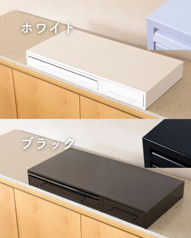 家電下 引き出し ＆ スライドテーブル 幅80 奥行40 高さ10.1cm キッチン 隙間収納 スライドトレー レンジ下 テーブル 台 トレー 置き台 ッチン収納 キッチン家電下引き出し＆スライドテーブル 完成品 日本製 燕三条 【送料無料】_18