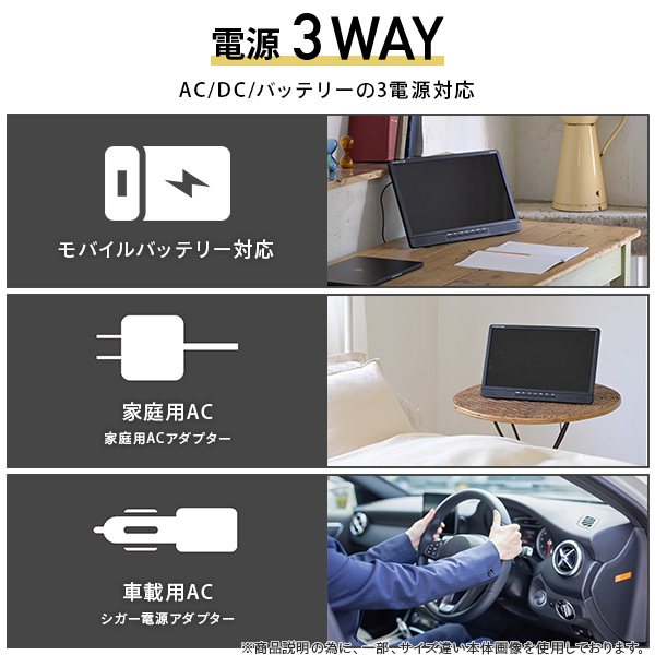 B-CASカード内蔵テレビ周辺機器 ポータブルテレビ 地上デジタル放送対応 DVDプレーヤー内蔵 14
