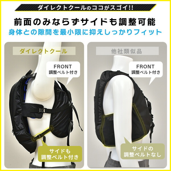 水冷服 水冷ベスト 2026年モデル ダイレクトクール ProPlus プロプラス フリーサイズ ウェア+5000mAhバッテリー付き ブラック DC-Y2 アイスベスト クーラーベスト 冷却ベスト 水冷ベスト 山善 YAMAZEN 【送料無料】