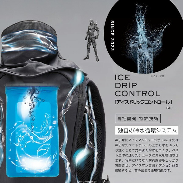 水冷服 アイスマンプロ ICEMAN 水冷ベスト VEST 2025年モデル 5200mAhバッテリー 専用チャージボトル付 フルセット PRO-X2 アイスベスト クーラーベスト 冷却ベスト 水冷ベスト 熱中症対策 炎天下 山真製鋸 【送料無料】