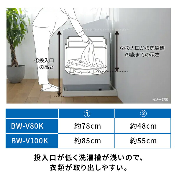 日立全自動洗濯機 10kg ビートウォッシュ BW-V100K 洗濯機 10kg 洗濯 脱水 槽洗浄 槽乾燥 予約タイマー スリムタイプ コンパクト 新生活 日立 HITACHI 【送料無料】_5