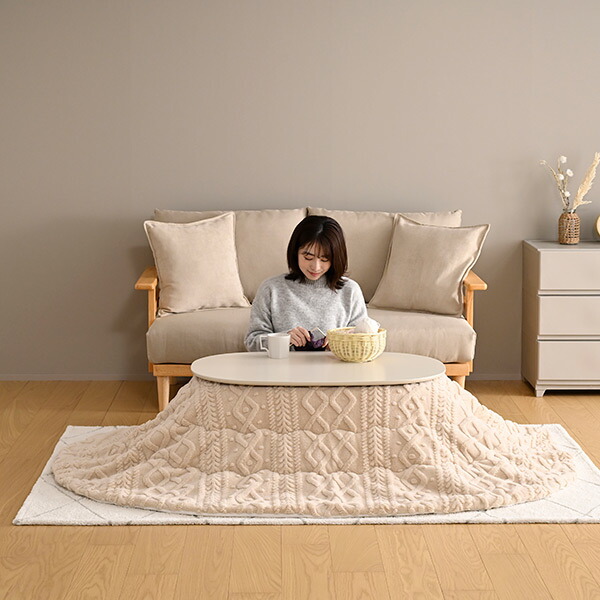 こたつ 形 おしゃれ GOOD LIFE INTERIOR こたつ テーブル 楕円形 105