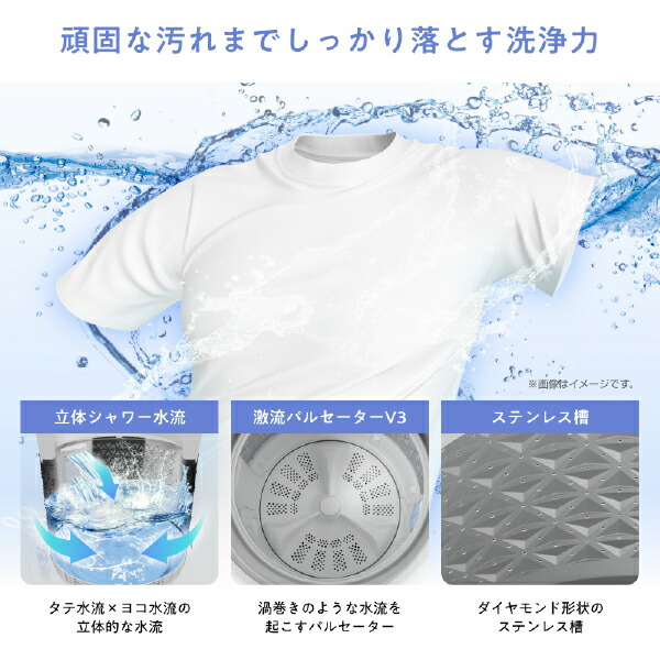 洗濯機 縦型 全自動洗濯機 洗濯 7kg HW-K70XL ホワイト 洗剤自動投入 洗濯 脱水 すすぎ コンパクト シンプル 一人暮らし 2人用 ハイセンスジャパン Hisense 【送料無料】_3