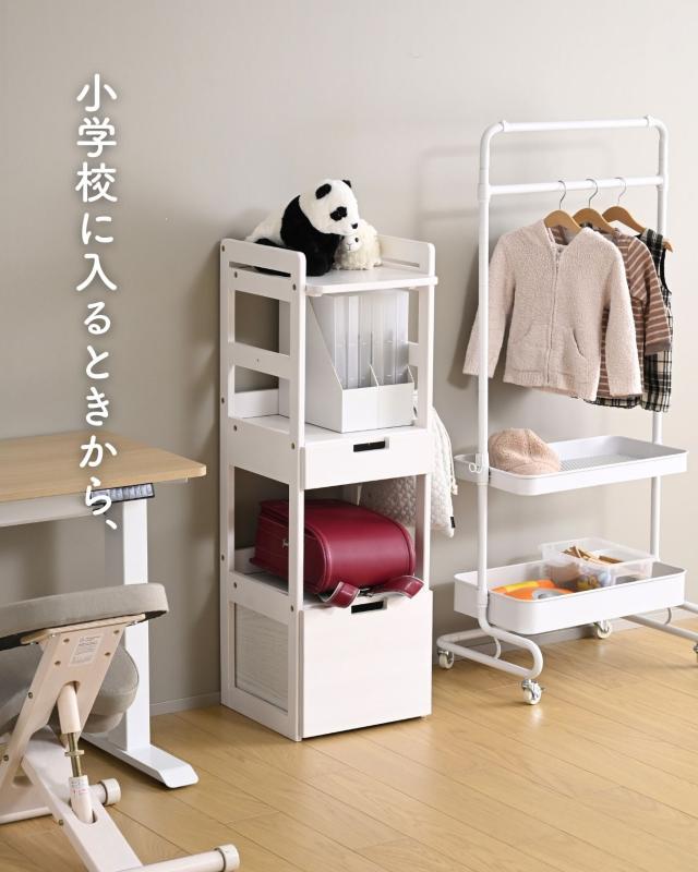 ランドセルラック パイン材 A4対応 幅36.5 奥行40 高さ113cm ラック 棚