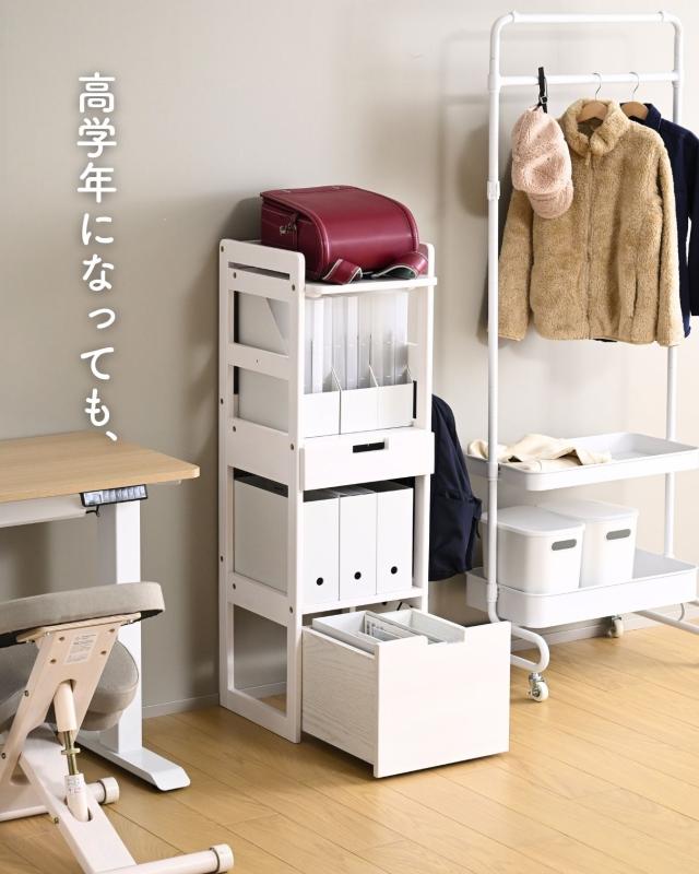 ランドセルラック パイン材 A4対応 幅36.5 奥行40 高さ113cm ラック 棚