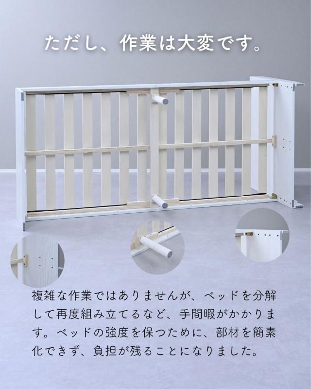 ベッド ベッドフレーム 引き出し付き 宮付き コンセント付き ダブル フロアベッド ローベッド 頑丈 すのこベッド 山善 YAMAZEN 【送料無料】_14