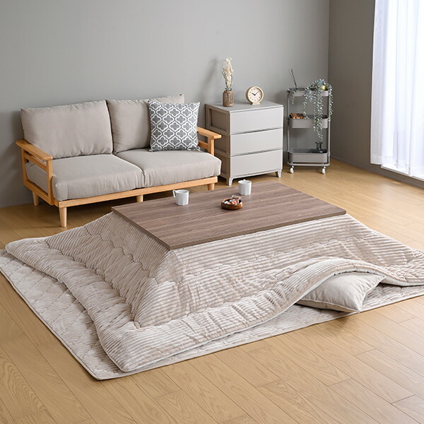 こたつ こたつテーブル 長方形 3点セット 掛敷布団セット おしゃれ 105