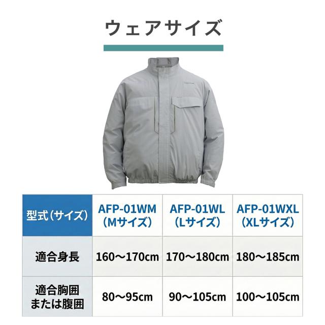 防爆ファン付きウェア AIR FLOW PRO バッテリー付き フルセット 長袖 防爆エリア対応 AFP-01 IIBT3分類エリア対応 防爆仕様 防爆対応 ファン付き作業着 空調ウェア 新コスモス電機 【送料無料】_10