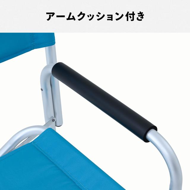 ディレクターチェア 2脚セット アウトドアチェア アルミ 軽量 折りたたみ サイドテーブル付き DD-02WT レジャーチェア キャンプ アウトドア バーベキュー 折りたたみ椅子 山善 YAMAZEN キャンパーズコレクション 【送料無料】_7