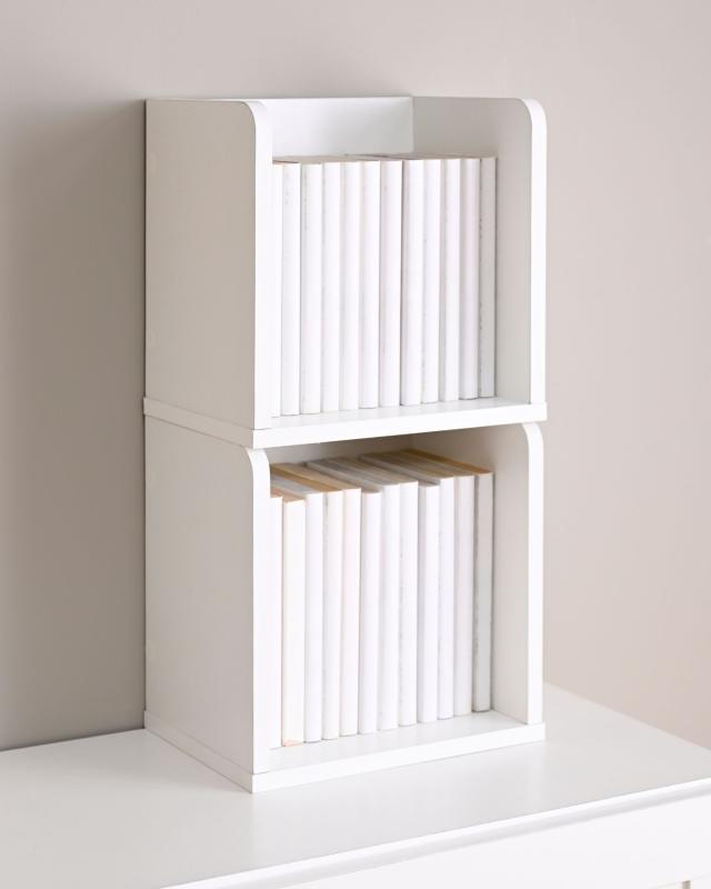 本棚 コンパクト A5判対応 積み重ね可能 8個組 幅23 奥行17 高さ23.5cm コミックラック ブックエンド 卓上 収納 ブックシェルフ 棚 シェルフ スタッキング 山善 YAMAZEN 【送料無料】_6