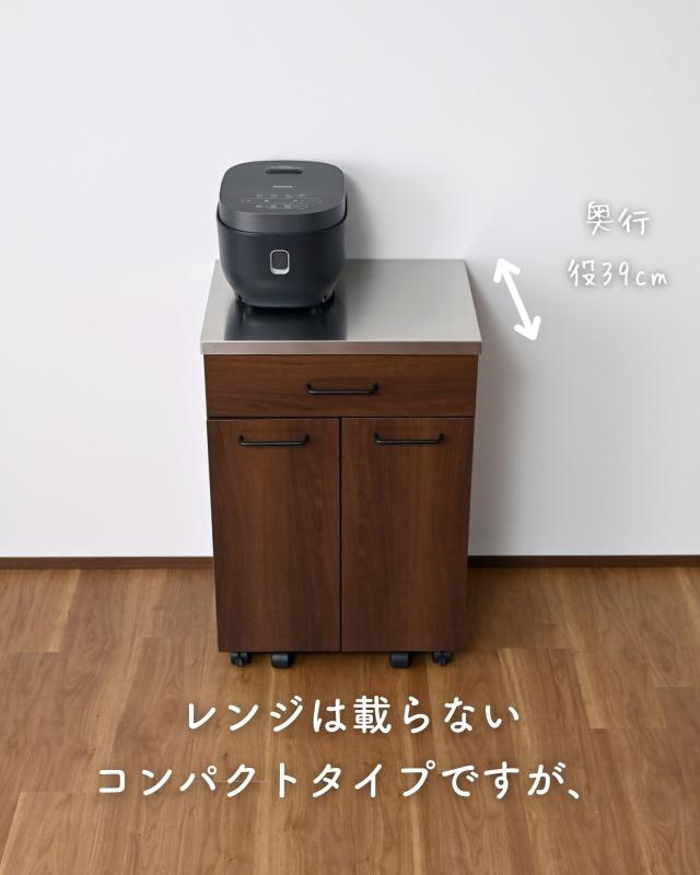 隠せる ゴミ箱 フタ付き 2分別 14L キッチンカウンター ステンレス天板 キャスター付き 幅50 奥行39.5 高さ73.5cm 14リットル ペールワゴン ペールストッカー ダストボックス 背面収納 本体完成品 山善 YAMAZEN 【送料無料】_6