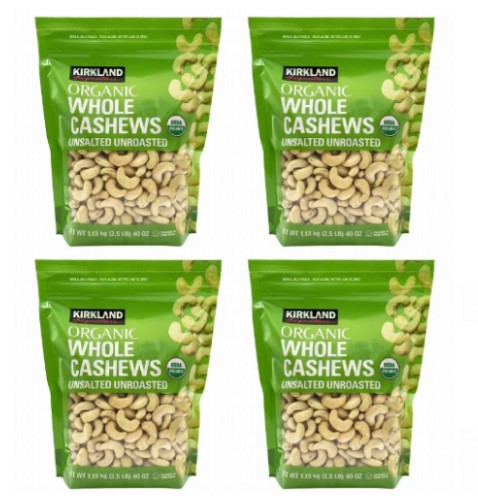 【セット商品】Kirklandカークランドシグネチャー  有機 無塩 カシューナッツ 1.13kg 緑 4個セット cos1671937x4 コストコ COSTCOの通販は