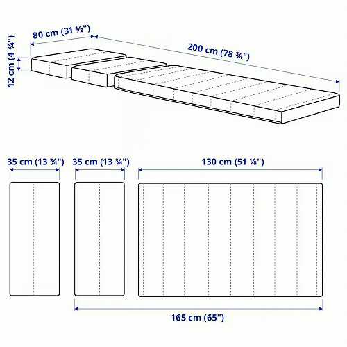 IKEA イケア ボンネルコイルマットレス 伸長式ベッド用 80x200cm