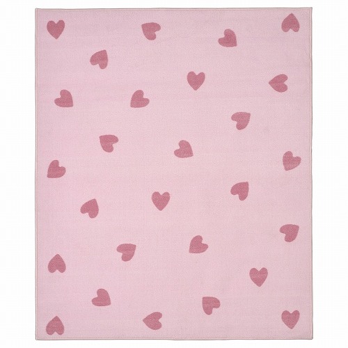 IKEA イケア ラグ ピンク 133x160cm m60548209 BARNDROM バーンドローム