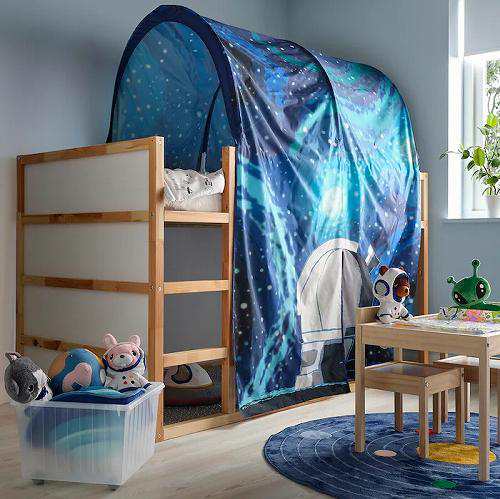 IKEA イケア ベッドテント 宇宙 ブルー m80554058 KURA キューラ の 