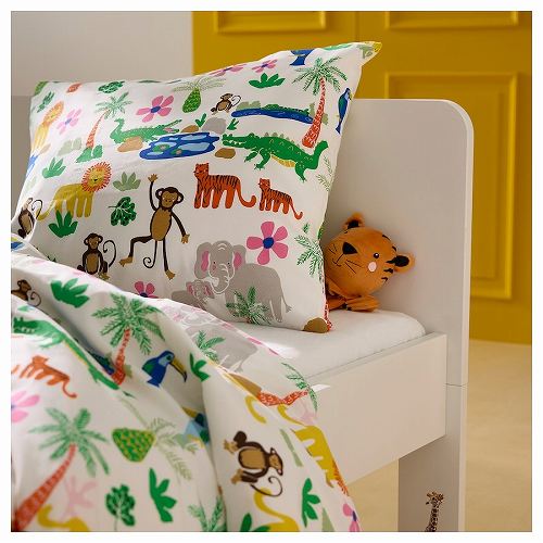 IKEA イケア 掛け布団カバー＆枕カバー マルチカラー ジャングル