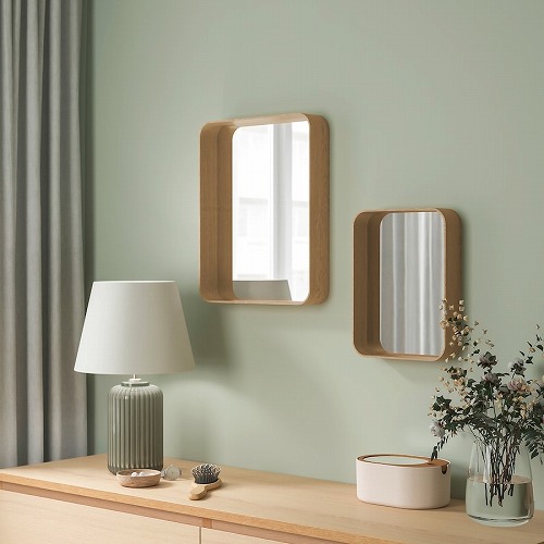IKEA イケア ミラー オーク材突き板 40x50cm m10591592 DVARGSYREN ドヴェリスィレン