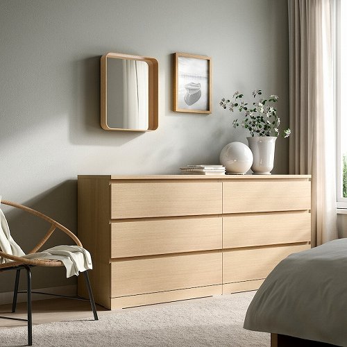 IKEA イケア ミラー オーク材突き板 40x50cm m10591592 DVARGSYREN ドヴェリスィレン