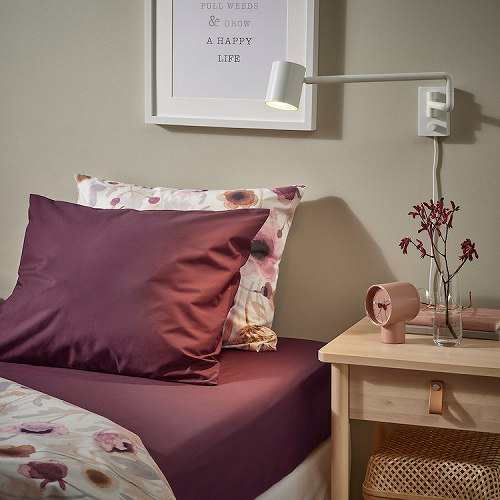 IKEA イケア ボックスシーツ ディープレッド ダブル 140x200cm IKEA イケア ボックスシーツ ディープレッド ダブル 140x200cm